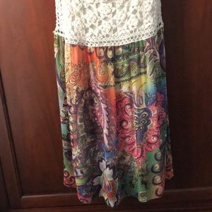 3 for $20 Crocheted top and printed bottom dress